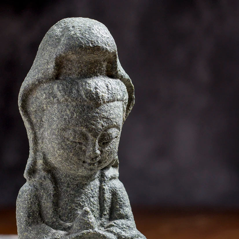 Granite Avalokitesvara Buddha Statue — Meditation Figurine & Home Decor