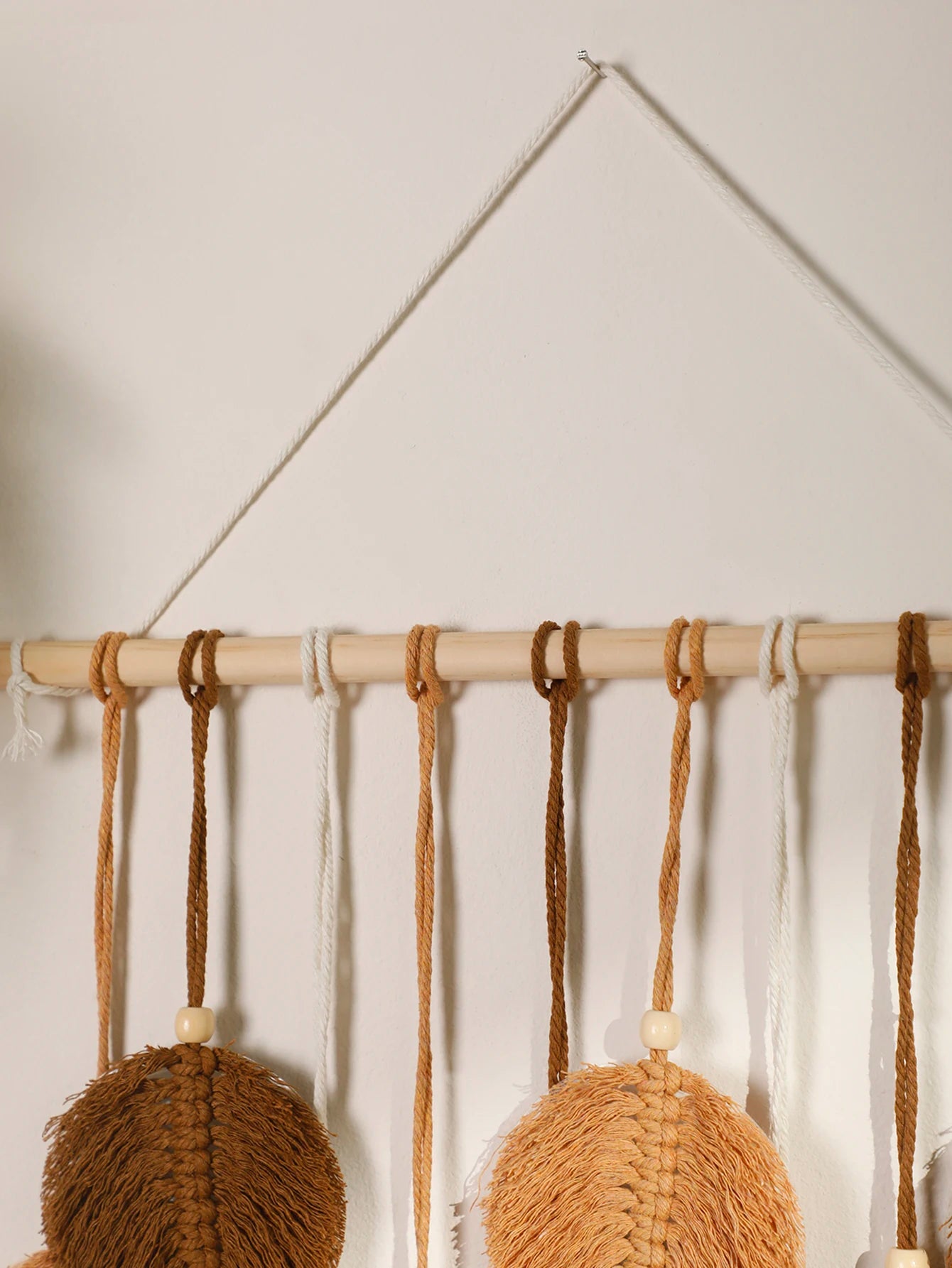 Leaf Macrame Wall Hanging, Brown & Green Boho Tapestry