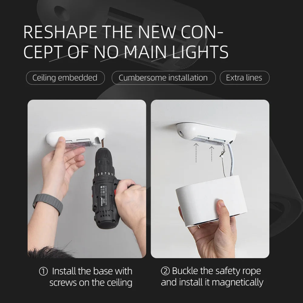 12W LED Magnetic Ceiling Spotlight – Adjustable COB Surface Mount